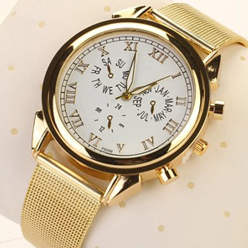 Stainless Steel Mesh Band Sports Birthday Gift Fashion Gold Charming Business Quartz Analog Elegant Women Wristwatch
Stainless Steel Mesh Band Sports Birthday Gift Fashion Gold Charming Business Quartz Analog Elegant Women Wristwatch