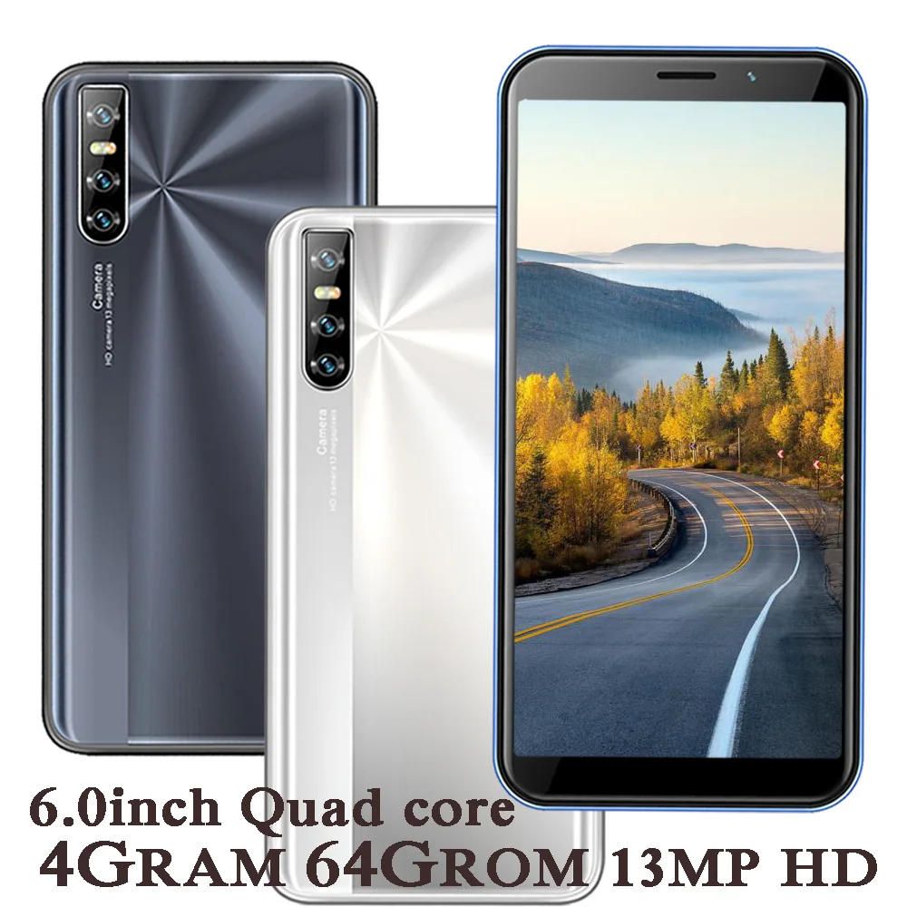 9X 4G RAM Smartphones 64G ROM Full Screen Quad Core MT6580 Android Mobile Phone 6.0inch 13MP HD Camera Face Unlocked Cellphone | Мобильные