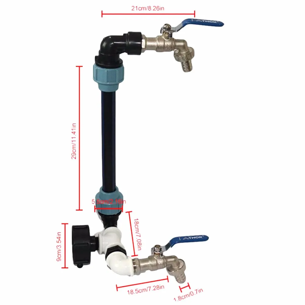 90mm/2.36inCoarse Thread S60*6 With Outlet Valve 3/4 Inch Gooseneck 2 Way Brass Tap Perfect Ibc Tank Heightening Connector Set
90mm/2.36inCoarse Thread S60*6 With Outlet Valve 3/4 Inch Gooseneck 2 Way Brass Tap Perfect Ibc Tank Heightening Connector Set