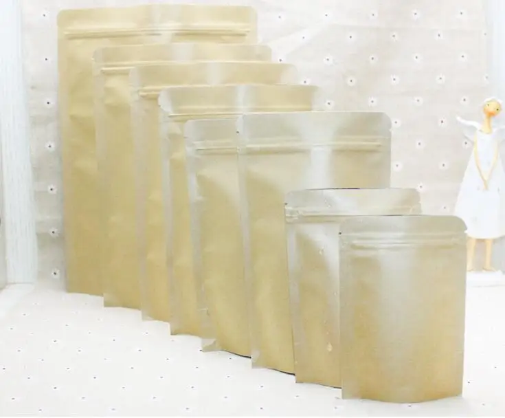 100Pcs/Lot Zip Lock Bags Pouches Packaging Grip-Seal Reclosable Stand Up Kraft Paper Aluminum Foil Zipper Food Storage Nuts Gift
100Pcs/Lot Zip Lock Bags Pouches Packaging Grip-Seal Reclosable Stand Up Kraft Paper Aluminum Foil Zipper Food Storage Nuts Gift