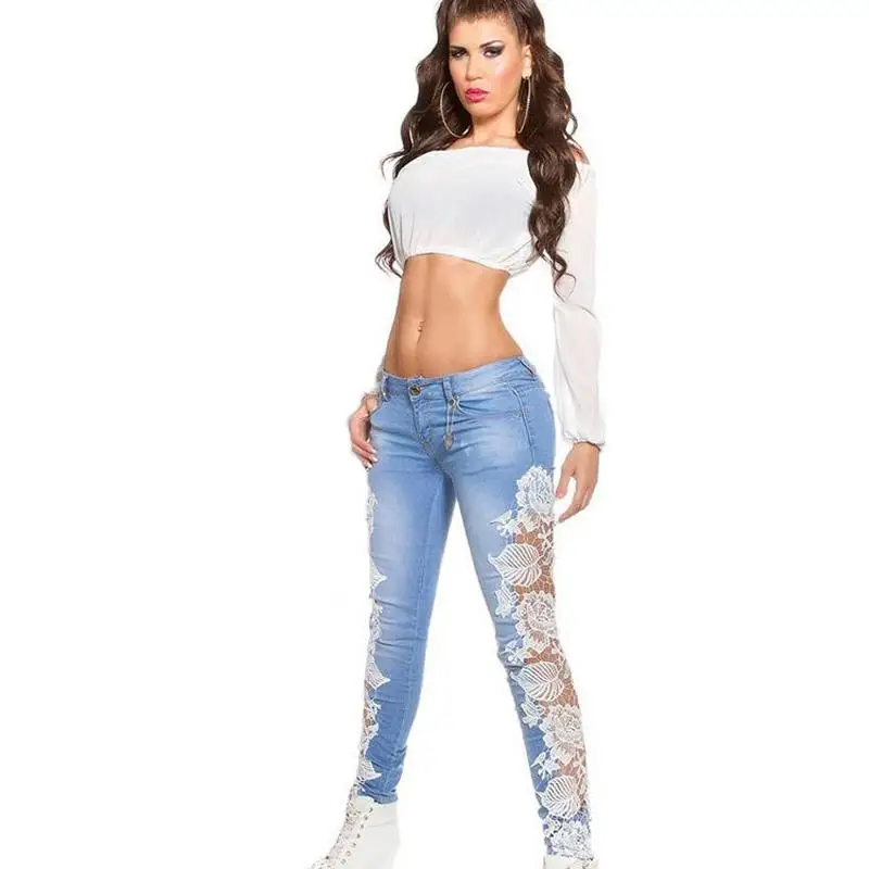 Women Lace Jeans Popular in Europe and America Style Slim Fit Women Pencil Jeans Pants Hot Sexy Skinny Jeans Club Wear S2825
Women Lace Jeans Popular in Europe and America Style Slim Fit Women Pencil Jeans Pants Hot Sexy Skinny Jeans Club Wear S2825