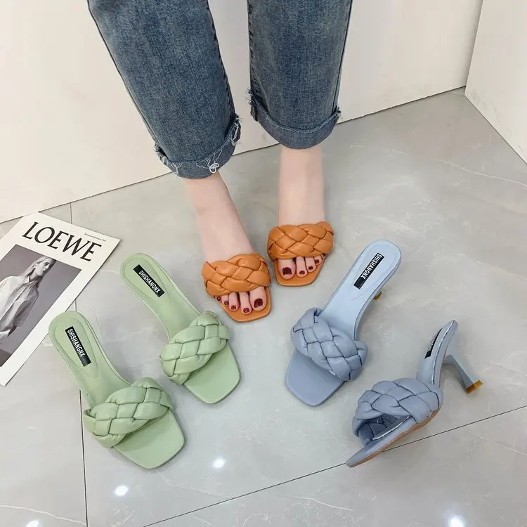 Luxury Slides Women 8cm High Heels Mules Fetish Pumps Individual Weave Leisure Blue Office Ladies Prom Slippers Women's Shoes
Luxury Slides Women 8cm High Heels Mules Fetish Pumps Individual Weave Leisure Blue Office Ladies Prom Slippers Women's Shoes