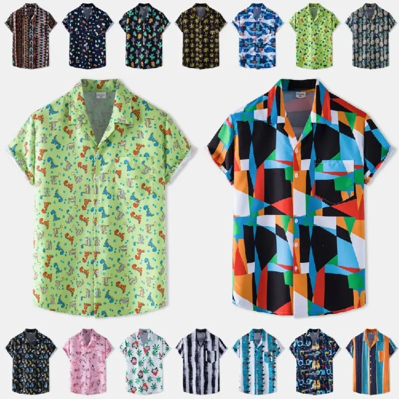 Men's Shirt Summer 2021 Beach Style Features High-quality Printed Striped Short Sleeve Shirts for Men Floral Hawaiian Shirt Man
Men's Shirt Summer 2021 Beach Style Features High-quality Printed Striped Short Sleeve Shirts for Men Floral Hawaiian Shirt Man