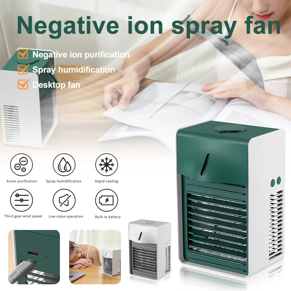 Usb Portable Desktop Mini Air Cooler Household 3-speed Negative Ion Purification Water Cooling Fan Spray Fan Humidifier Purifier
Usb Portable Desktop Mini Air Cooler Household 3-speed Negative Ion Purification Water Cooling Fan Spray Fan Humidifier Purifier