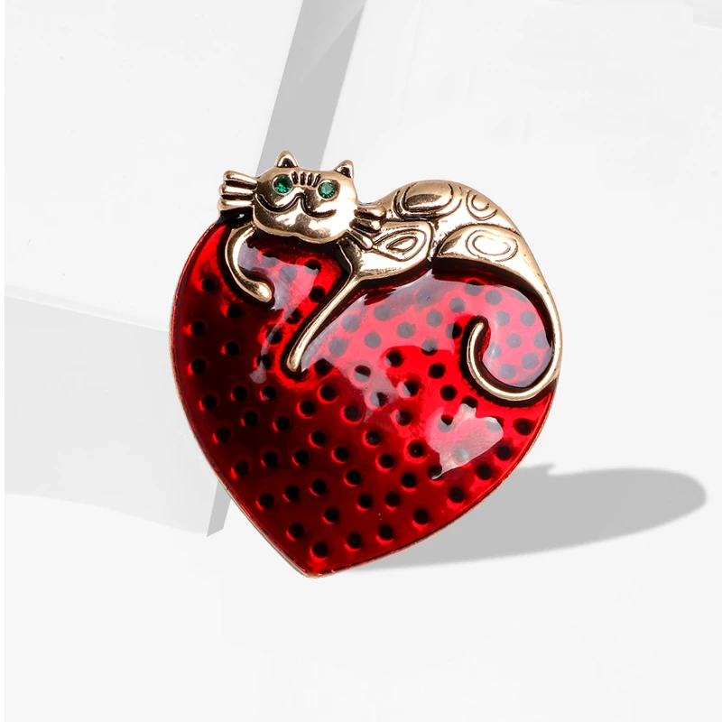 Wuli&baby Cute Heart Cat Brooches For Women Party Casual Peats Animal Brooch Pins Gifts
Wuli&baby Cute Heart Cat Brooches For Women Party Casual Peats Animal Brooch Pins Gifts