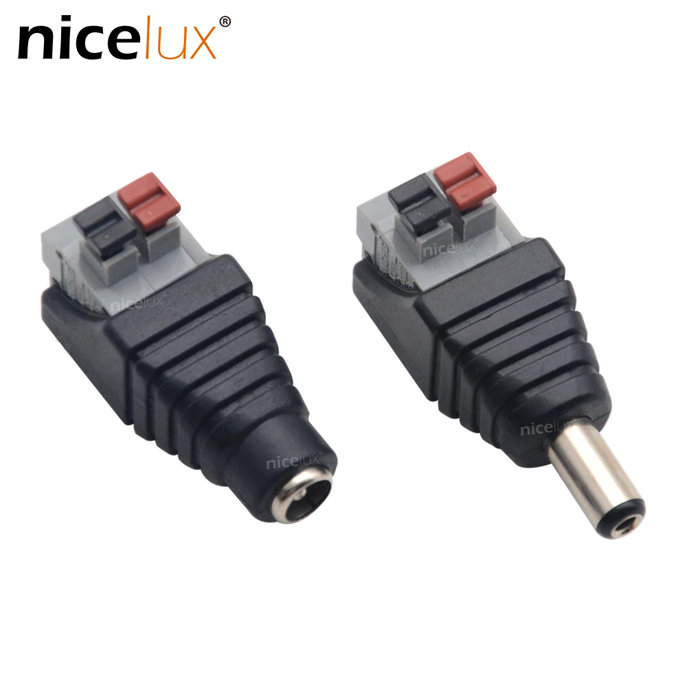 DC Male Female Jack Connector Plug Power Adapter Tool-free Installation for 3528 5050 Single Color LED Strip Light CCTV Camera
DC Male Female Jack Connector Plug Power Adapter Tool-free Installation for 3528 5050 Single Color LED Strip Light CCTV Camera