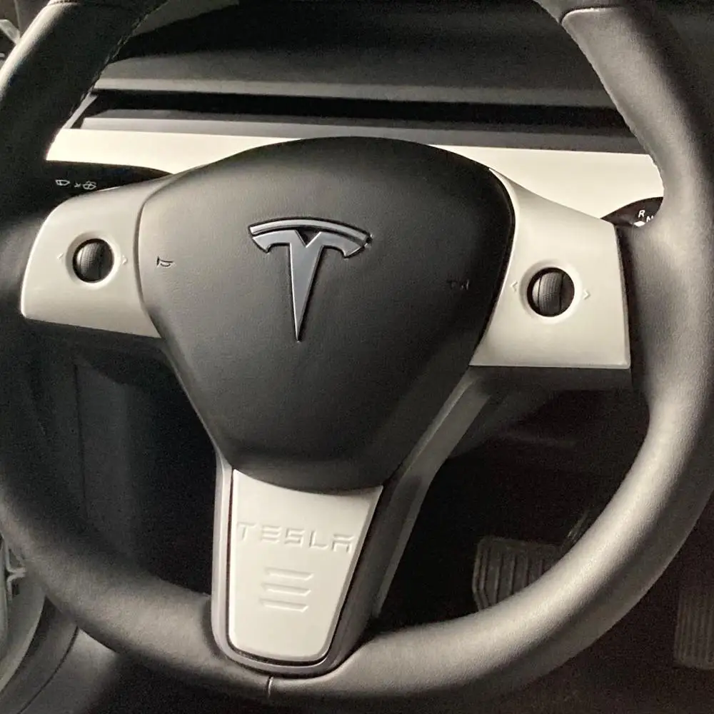 3 шт. жемчужно белый для Tesla Model Y рулевая нашивка штурвал декоративные
