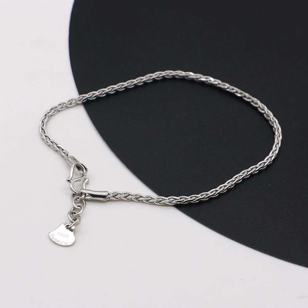 Men 100% 925 Sterling silver Fashion Bracelet Women Simple Snake Chain Charm Girl Bracelet Simple Jewelry Gift
Men 100% 925 Sterling silver Fashion Bracelet Women Simple Snake Chain Charm Girl Bracelet Simple Jewelry Gift
