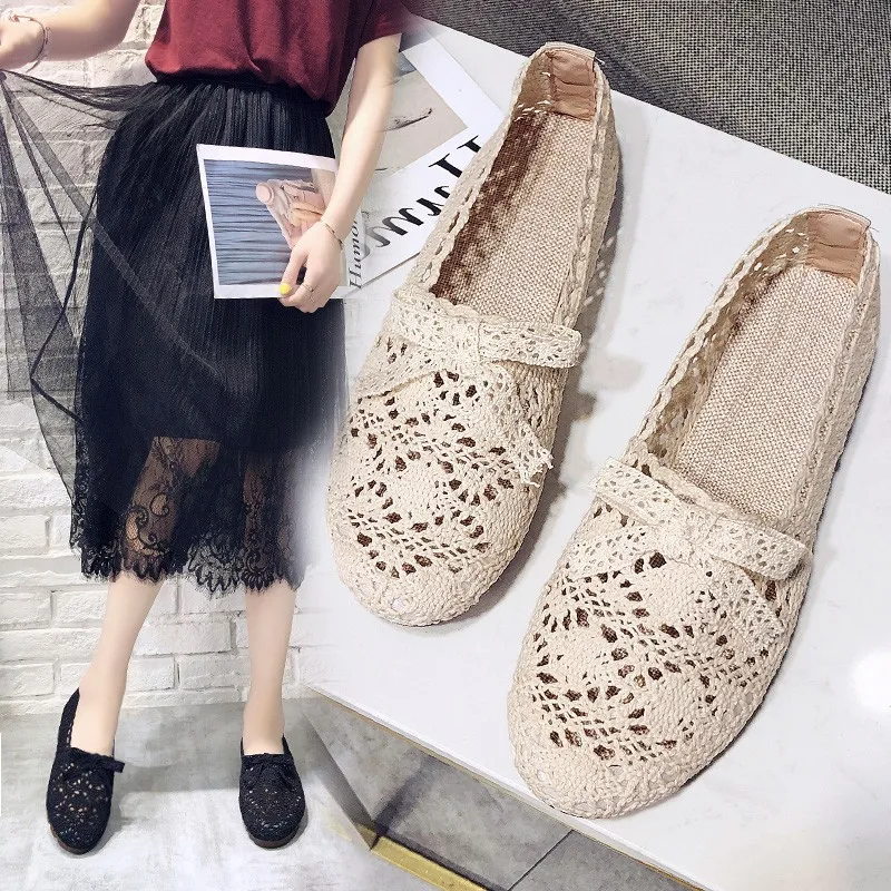 Spring Ladies Casual Hollow Out Weave Women Shoes Comfortable Flat Sweet Fashion High Quality Office Shoes New Summer 2 Colors
Spring Ladies Casual Hollow Out Weave Women Shoes Comfortable Flat Sweet Fashion High Quality Office Shoes New Summer 2 Colors