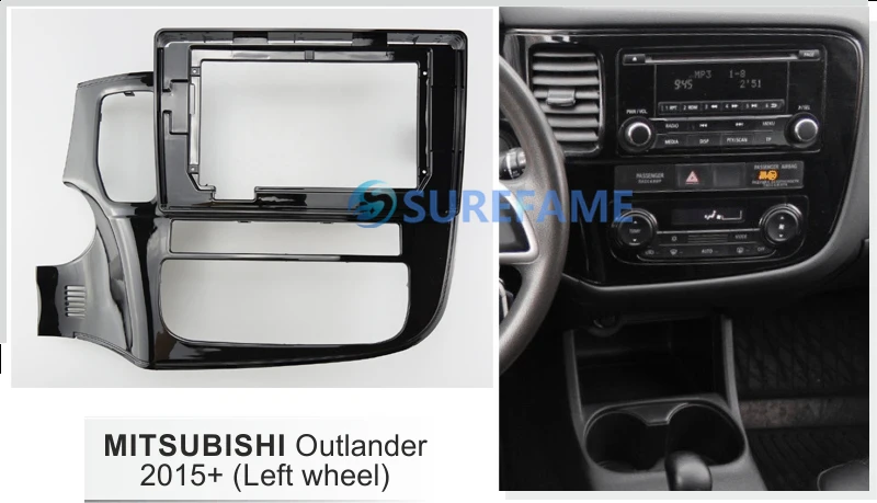 10 1 дюймовая панель автомобильного радио Facia для 2015 + MITSUBISHI Outlander (левое колесо)