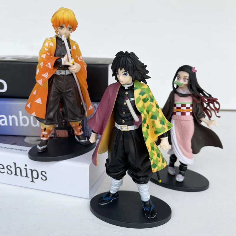 Демон убийца Kimetsu без Yaiba Agatsuma Zenitsu грома вспышки Фигурки игрушки Аниме Tanjirou Nezuko