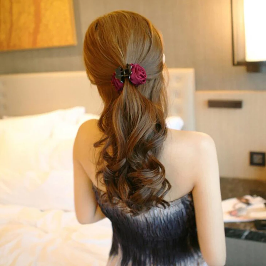 Rose Flower Hair Clip Pin Ponytail Holder Decorative Hair Styling Accessories for Women and Girl Weddings Parties, 7 Colors
Rose Flower Hair Clip Pin Ponytail Holder Decorative Hair Styling Accessories for Women and Girl Weddings Parties, 7 Colors