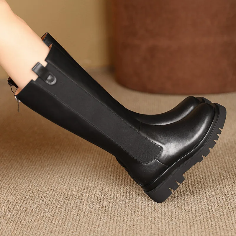 Women Fashion Slip-on Careaymade Shoes Knee-High Length Boots Chelsea Bottes Thick Bottom Zapatos Casuales De Mujer Envio Gratis
Women Fashion Slip-on Careaymade Shoes Knee-High Length Boots Chelsea Bottes Thick Bottom Zapatos Casuales De Mujer Envio Gratis