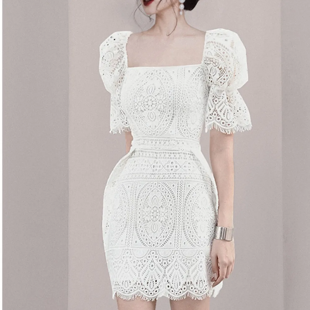 SMTHMA Female Elegant White Lace Party Dress Women 2022 New Summer Puff Sleeve Vintage High Quality Runway Dresses Vestidos
SMTHMA Female Elegant White Lace Party Dress Women 2022 New Summer Puff Sleeve Vintage High Quality Runway Dresses Vestidos