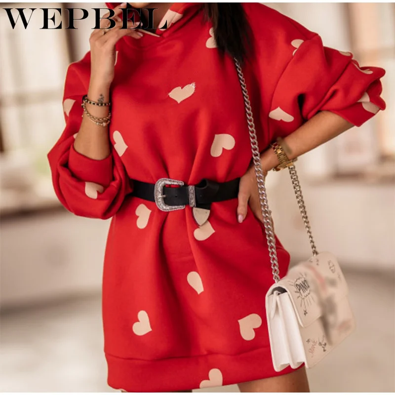 WEPBEL Women's Heart Print Hoodie Hooded Long Pullovers For Women New 2121 Spring Autumn Long Sleeve Sport Ladies Hoodies
WEPBEL Women's Heart Print Hoodie Hooded Long Pullovers For Women New 2121 Spring Autumn Long Sleeve Sport Ladies Hoodies