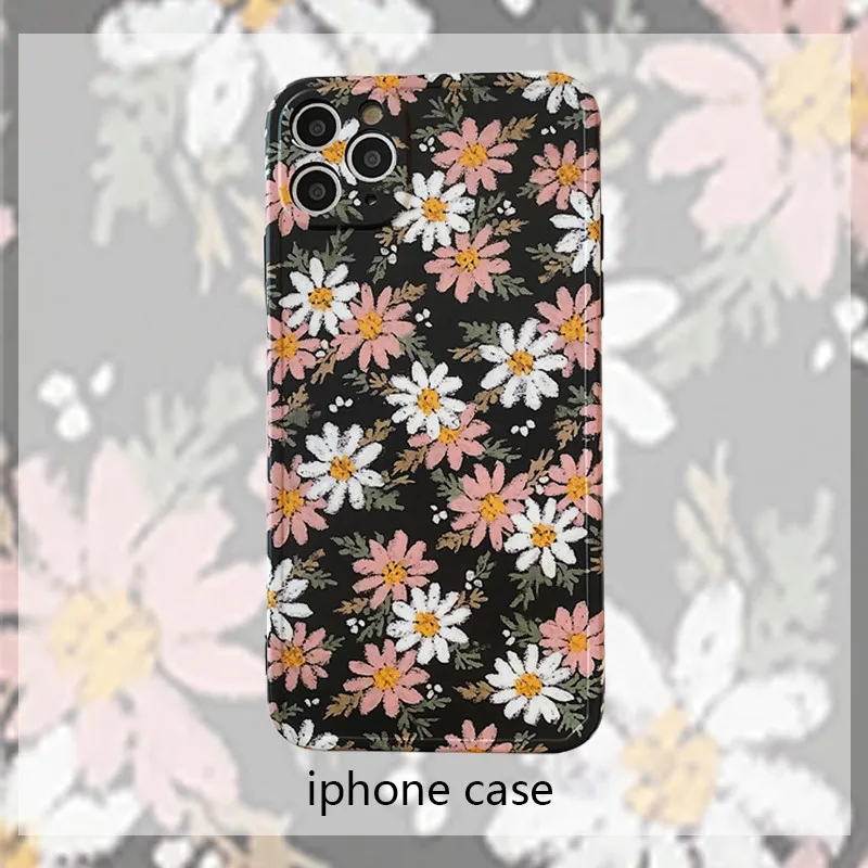 Luxury Retro Flowers Daisy Art Black Phone Case For iPhone 11 Pro Max case Cute cover for iPhone XS MAX XR X 7 8 Plus 7Plus Case
Luxury Retro Flowers Daisy Art Black Phone Case For iPhone 11 Pro Max case Cute cover for iPhone XS MAX XR X 7 8 Plus 7Plus Case