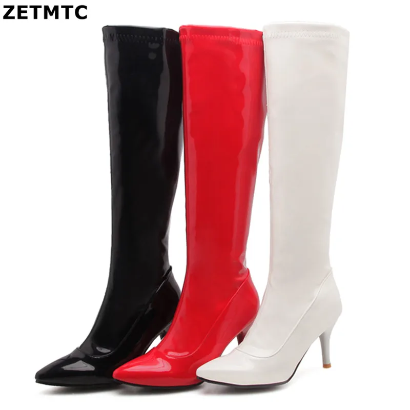2019 Autumn Knee High Boots Women Zipper Thin High Heel Tall Boots Sexy Pointed Toe Shoes Female New Winter Large Size 33-43
2019 Autumn Knee High Boots Women Zipper Thin High Heel Tall Boots Sexy Pointed Toe Shoes Female New Winter Large Size 33-43