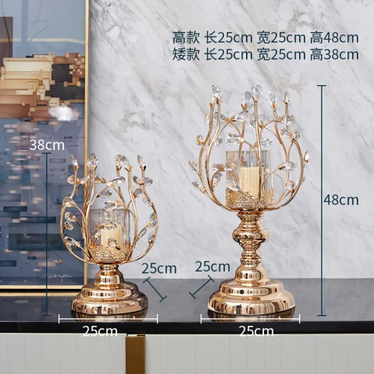 Chu Jian European retro style Creative metal candle holder Living room table decorations Flower branch crystal candlestick
Chu Jian European retro style Creative metal candle holder Living room table decorations Flower branch crystal candlestick