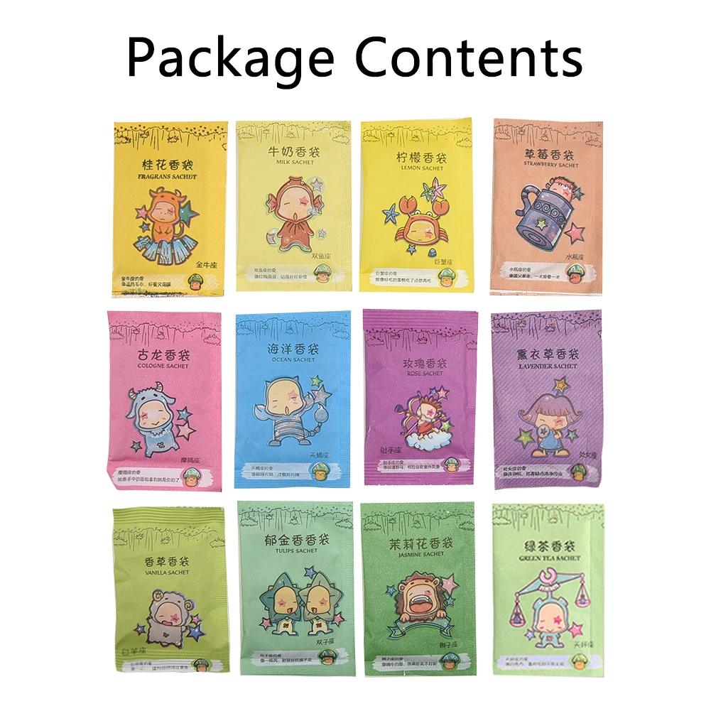 12pcs Natural Smell Incense Wardrobe Sachet Set Air Fresh Scent Bag Hot Sell 12 Constellation Paper Sachet Random Scent
12pcs Natural Smell Incense Wardrobe Sachet Set Air Fresh Scent Bag Hot Sell 12 Constellation Paper Sachet Random Scent