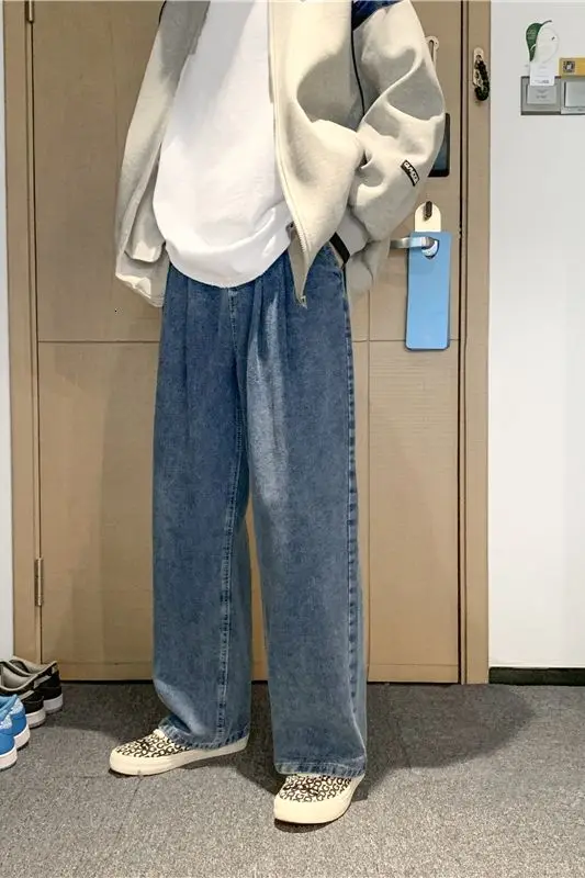 2021 Spring And Autumn New Youth Popular Men's Loose Simple Pure Color Jeans Fashion Casual Straight Pants Blue/Sky Blue
2021 Spring And Autumn New Youth Popular Men's Loose Simple Pure Color Jeans Fashion Casual Straight Pants Blue/Sky Blue