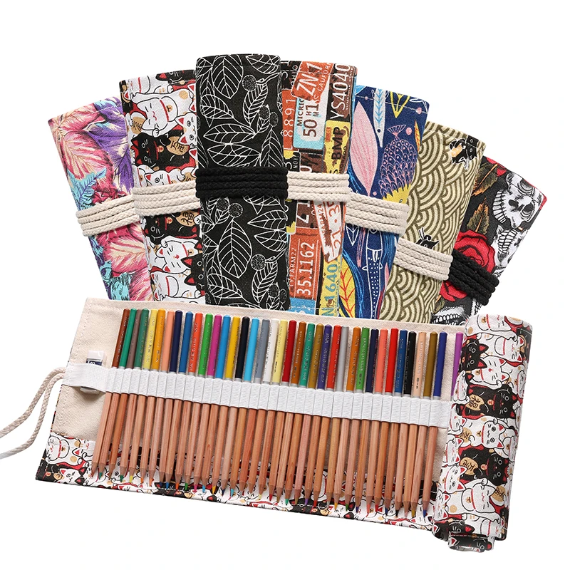 36 Holes Canvas Pencil Case Cat School Supplies Art Pen Bag Pouch Wrap Roll Makeup Cosmetic Brush Pen Student Storage Stationery
36 Holes Canvas Pencil Case Cat School Supplies Art Pen Bag Pouch Wrap Roll Makeup Cosmetic Brush Pen Student Storage Stationery