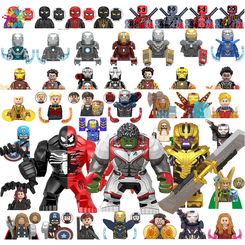 Marvel Super Heroes Iron Man Mecha Building Blocks Hulk Spider Deathpool Mini Action Figures Bricks Toys For Kids Christmas Gift 
Marvel Super Heroes Iron Man Mecha Building Blocks Hulk Spider Deathpool Mini Action Figures Bricks Toys For Kids Christmas Gift