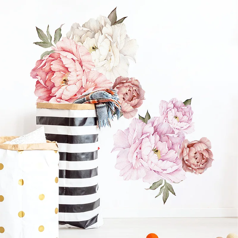 Combined watercolor peony wall sticker living room sofa TV background wall study bedroom
Combined watercolor peony wall sticker living room sofa TV background wall study bedroom