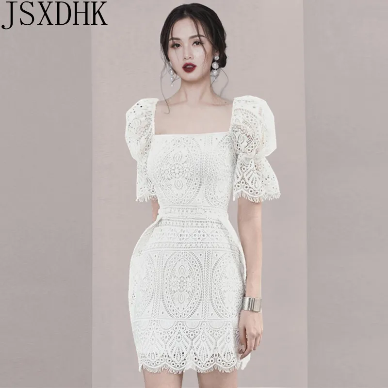 JSXDHK Female Elegant White Lace Party Dress Women 2020 New Summer Puff Sleeve Vintage High Quality Runway Dresses Vestidos
JSXDHK Female Elegant White Lace Party Dress Women 2020 New Summer Puff Sleeve Vintage High Quality Runway Dresses Vestidos