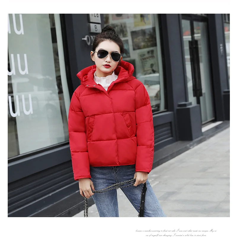 Autumn Winter Women's Thicken Coat Cotton Warm Jacket Solid Color Hooded Thickening New Fashion Casual Female Loose Short Tops
Autumn Winter Women's Thicken Coat Cotton Warm Jacket Solid Color Hooded Thickening New Fashion Casual Female Loose Short Tops