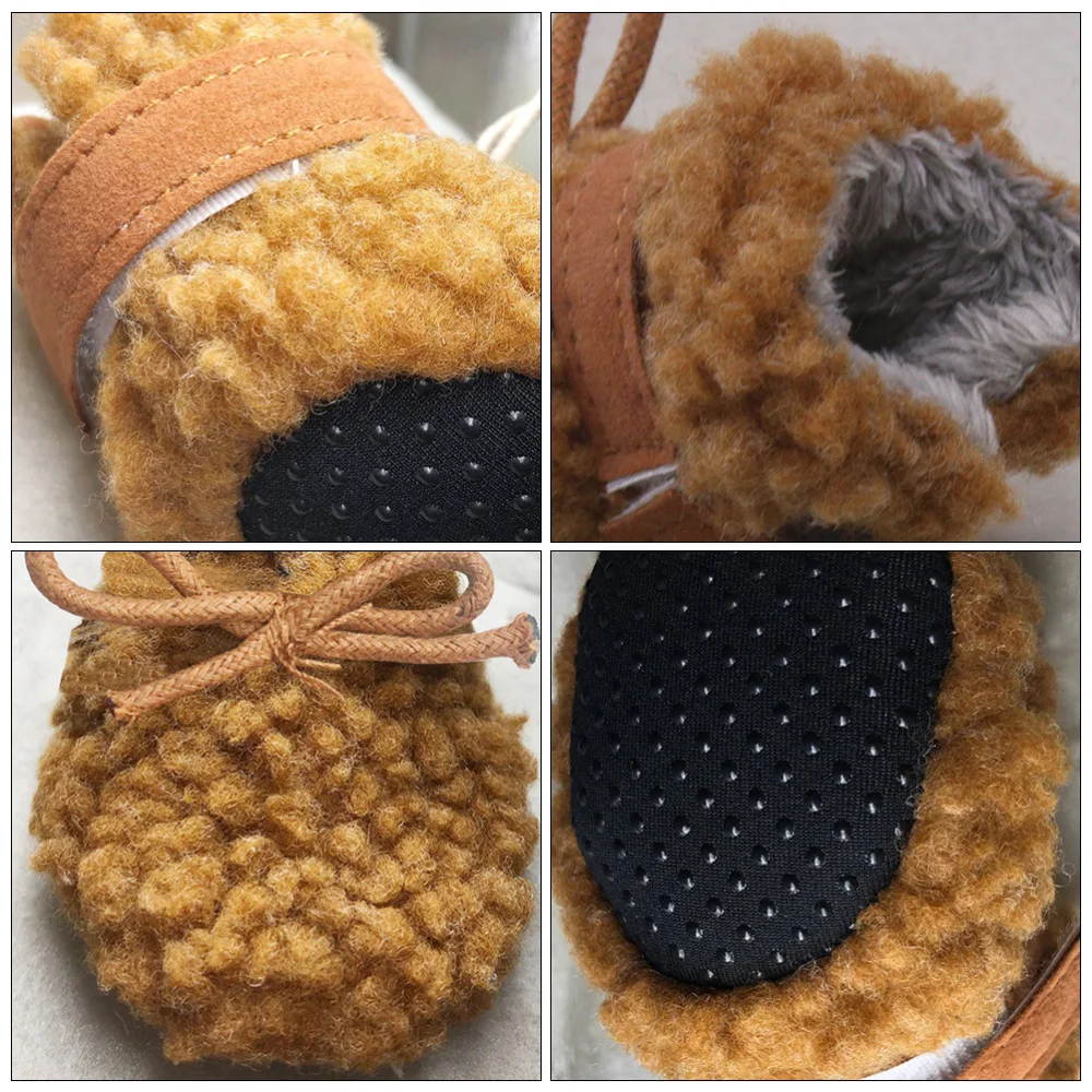 4pcs Plush Dog Snow Boots Winter Dog Shoes Outdoor Anti-Slip Pet Footwear(Brown)
4pcs Plush Dog Snow Boots Winter Dog Shoes Outdoor Anti-Slip Pet Footwear(Brown)