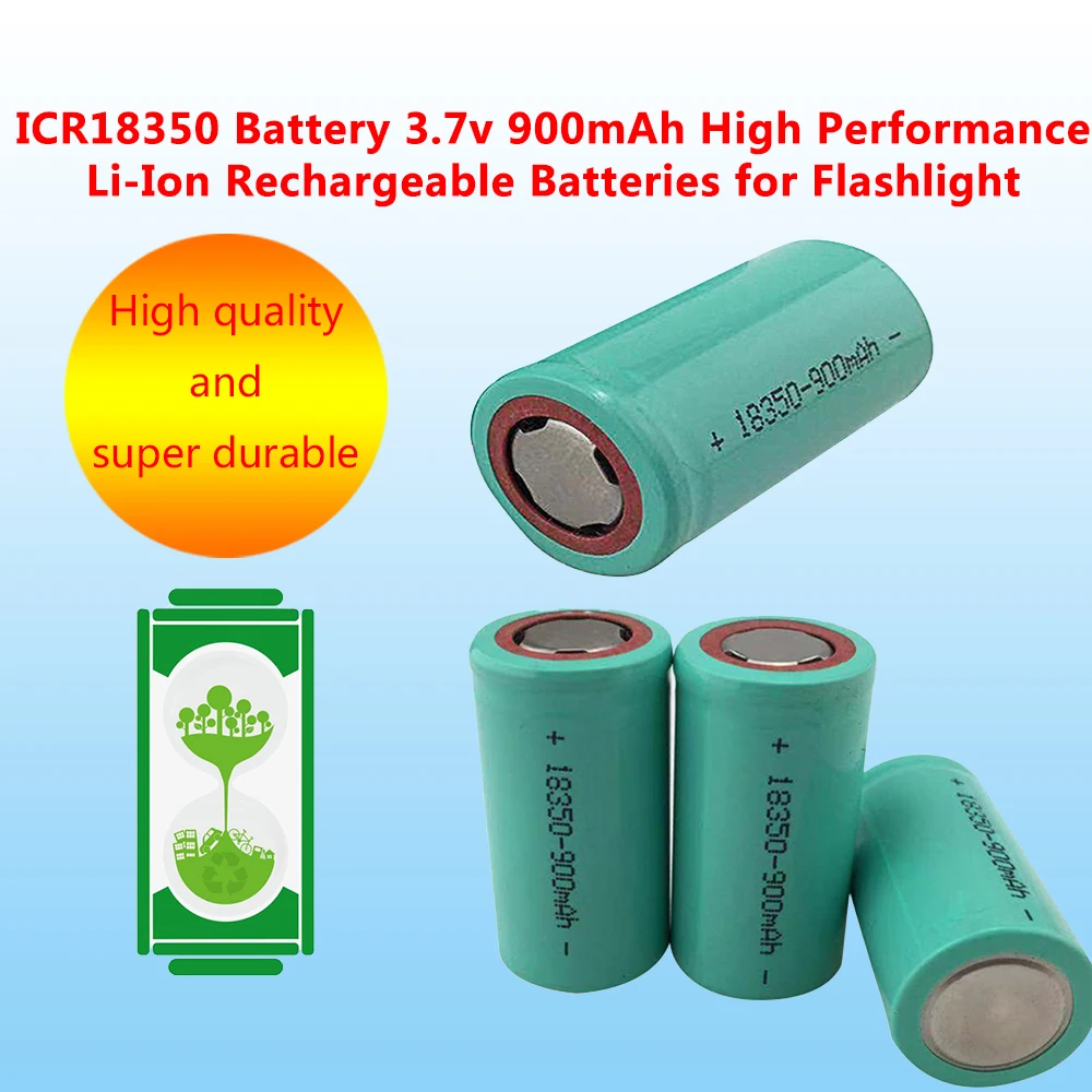 10-20PCS ICR18350 Battery 3.7v 900mAh High Performance Li-Ion Rechargeable Batteries for Flashlight
10-20PCS ICR18350 Battery 3.7v 900mAh High Performance Li-Ion Rechargeable Batteries for Flashlight