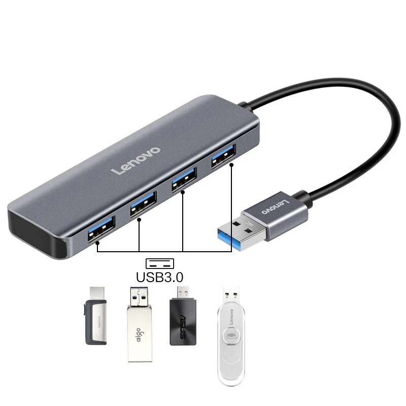 Lenovo U04 USB 3.0 HUB Adapter Aluminium 4 Port Splitter For PC Laptop Notebook Macbook Computer Peripherals Accessorie Expander
Lenovo U04 USB 3.0 HUB Adapter Aluminium 4 Port Splitter For PC Laptop Notebook Macbook Computer Peripherals Accessorie Expander