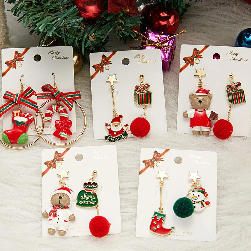 13 Styles Cute Christmas Drop Earrings Tree Santa Claus Snowman Pandent Dangle Earring Plush Ball Tassel Party Stud Xmas Gift
13 Styles Cute Christmas Drop Earrings Tree Santa Claus Snowman Pandent Dangle Earring Plush Ball Tassel Party Stud Xmas Gift