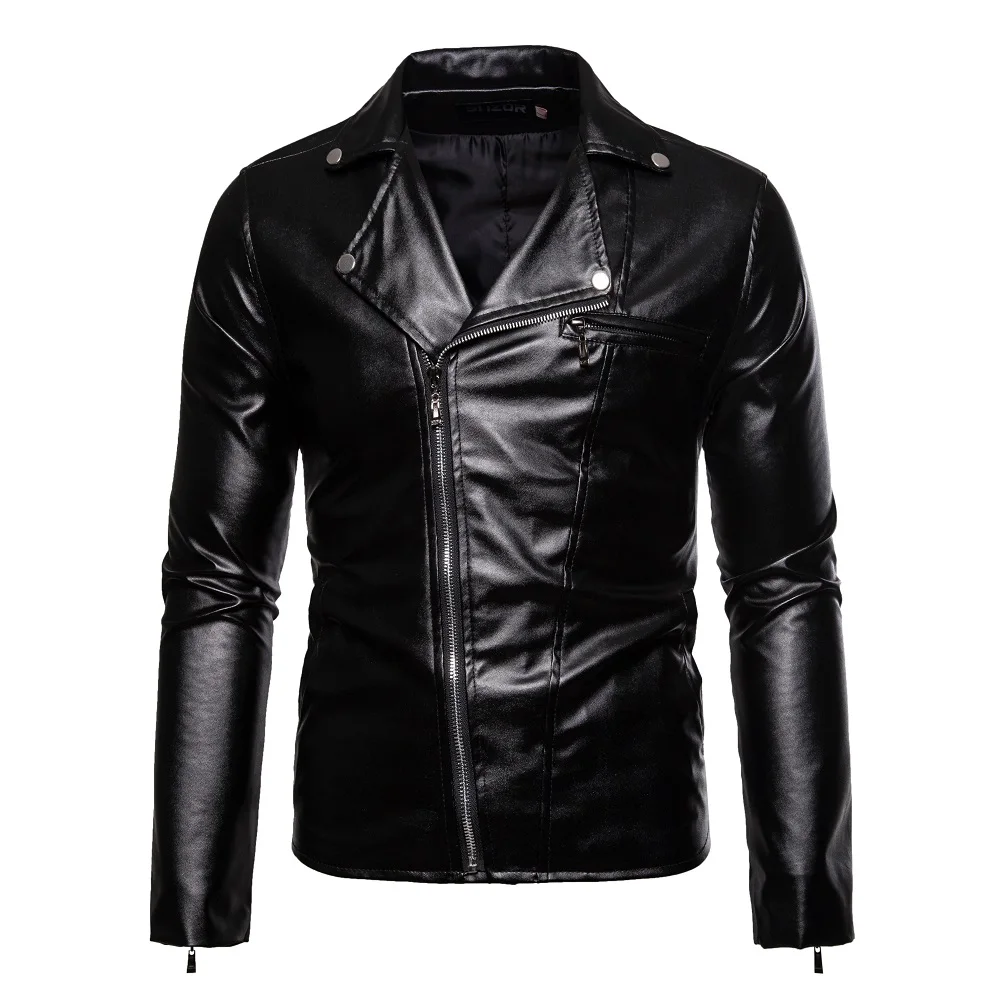 Leather Jacket Men Men's Lapel PU Buttons Decorated Casual Men's Leather Clothes
Leather Jacket Men Men's Lapel PU Buttons Decorated Casual Men's Leather Clothes