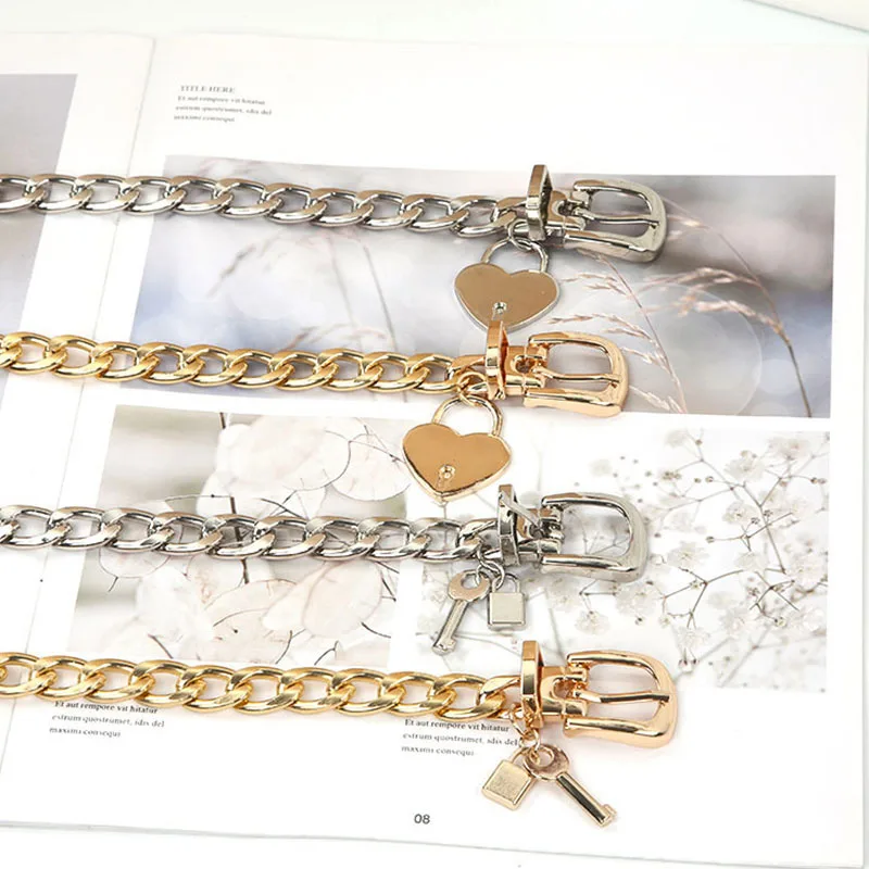 Punk Hip Hop Women Chain Belt 110cm Thick Chain Waist Strap Long Tassel Love Heart Key Pendant Gold Silver Jeans Trousers Straps
Punk Hip Hop Women Chain Belt 110cm Thick Chain Waist Strap Long Tassel Love Heart Key Pendant Gold Silver Jeans Trousers Straps