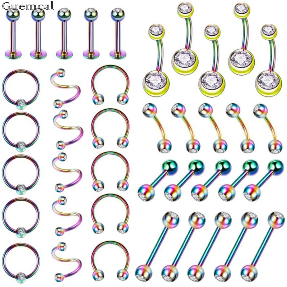 Guemcal 40 Pcs/1 Set Diamond-studded Lip Nails Belly Button Nails Stainless Steel Piercing Fashion Jewelry Gift
Guemcal 40 Pcs/1 Set Diamond-studded Lip Nails Belly Button Nails Stainless Steel Piercing Fashion Jewelry Gift