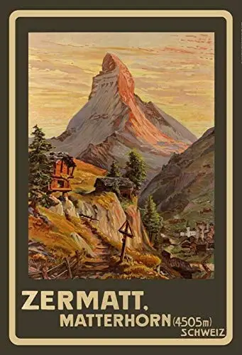 Zermatt Matterhorn Theme Metal Tin Sign 8x12 Inch Home Kitchen Travel Decor Retro Tin Sign
Zermatt Matterhorn Theme Metal Tin Sign 8x12 Inch Home Kitchen Travel Decor Retro Tin Sign