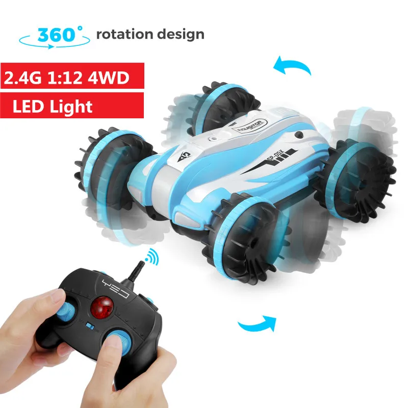 2.4GHz 4WD Land Water 2 in 1 Amphibious Stunt Drift Truck 360 Degrees Rotation LED Night Light RC Robot Climb Car child kids toy
2.4GHz 4WD Land Water 2 in 1 Amphibious Stunt Drift Truck 360 Degrees Rotation LED Night Light RC Robot Climb Car child kids toy