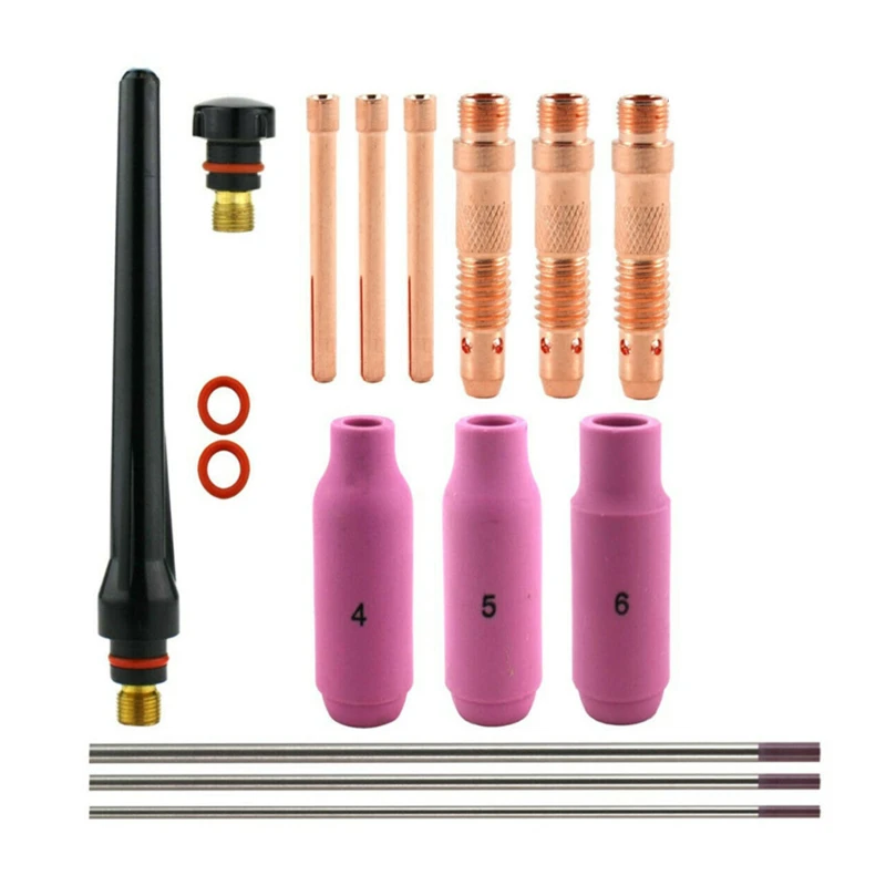 Welders Welding Torch Tig Cup Collet Body Nozzle Kit Tungsten Electrode For Wp-17/18/26 Tig Welding Torch
Welders Welding Torch Tig Cup Collet Body Nozzle Kit Tungsten Electrode For Wp-17/18/26 Tig Welding Torch