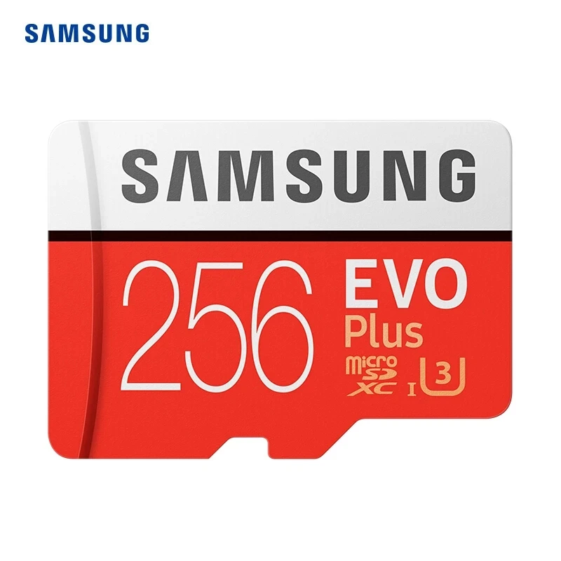 

Samsung 32GB/64GB/128GB/256GB/512GB EVO Plus Class 10 UHS-I microSDXC U3 with Adapter
