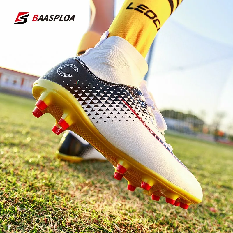 Men Soccer Shoes Adult Kids High Ankle Football Boots Cleats Grass Training Sport Footwear Large Size Baasploa 2021 New Arrival
Men Soccer Shoes Adult Kids High Ankle Football Boots Cleats Grass Training Sport Footwear Large Size Baasploa 2021 New Arrival