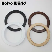 4-10 pieces 14cm Tabular White Circle Wood handles for Handmade bags,high quality Wood Purse Hand Bag Ring Handles