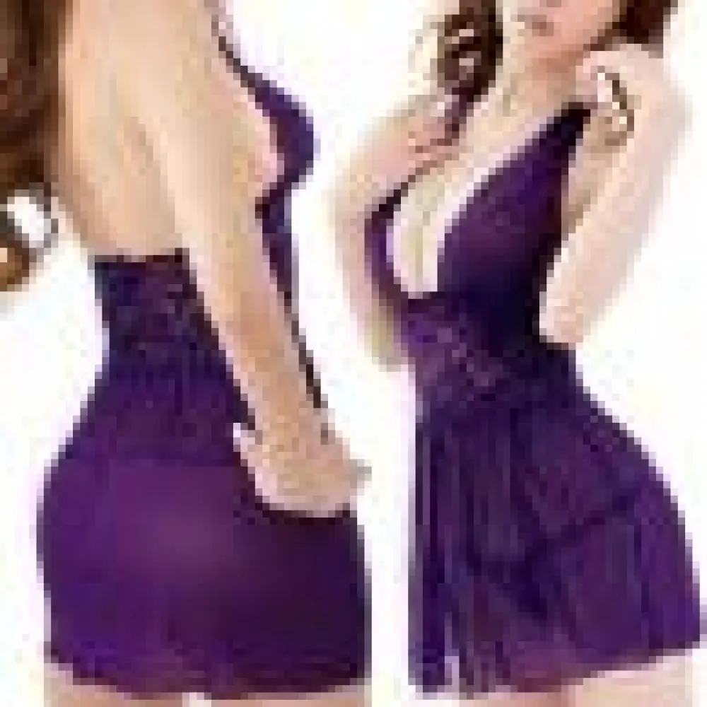 50% Hot Sale Women's Sexy Sheer Deep V-neck Halter Babydoll Sleepwear Nightwear with G-string Exotic Sets Nightwear lenceria
50% Hot Sale Women's Sexy Sheer Deep V-neck Halter Babydoll Sleepwear Nightwear with G-string Exotic Sets Nightwear lenceria