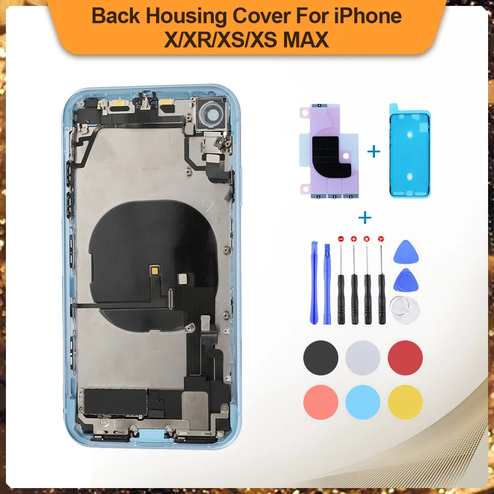 Корпус для iPhone X XR XS Max, задняя крышка корпуса, средняя рамка, корпус, задняя крышка батарейного отсека с гибким кабелем, полная сборка
Корпус для iPhone X XR XS Max, задняя крышка корпуса, средняя рамка, корпус, задняя крышка батарейного отсека с гибким кабелем, полная сборка