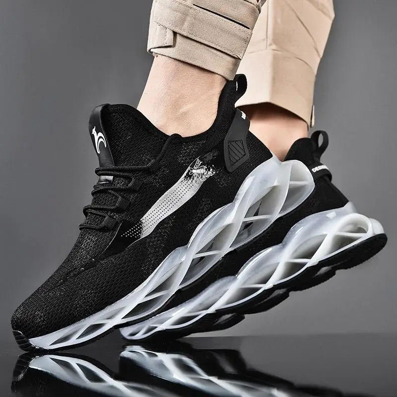 Flying Woven Running Blade Shoes Men Shock Absorption Sneakers Running Sport Breathable Fashion Casual Cushioning Mens Sneakers
Flying Woven Running Blade Shoes Men Shock Absorption Sneakers Running Sport Breathable Fashion Casual Cushioning Mens Sneakers
