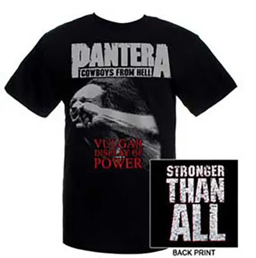 Pantera, вульгарный дисплей силы, футболка, новый официальный бренд, Camisetas Serigrafiadas Baratas Online
Pantera, вульгарный дисплей силы, футболка, новый официальный бренд, Camisetas Serigrafiadas Baratas Online