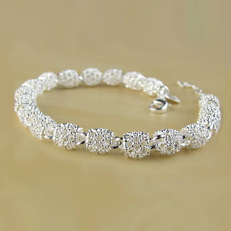 925 Sterling Silver Frosted Hollow Ball Chain Bangles Bracelets For Women Wedding Party Retro Jewelry 2021 Gift Jewellery 
925 Sterling Silver Frosted Hollow Ball Chain Bangles Bracelets For Women Wedding Party Retro Jewelry 2021 Gift Jewellery