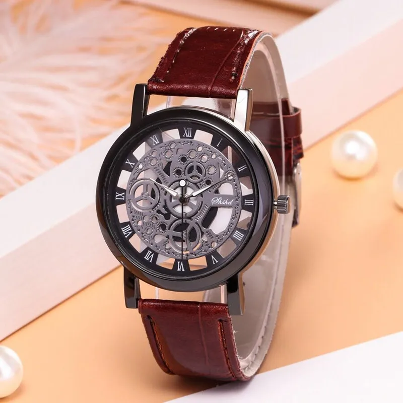 Часы мужские Foloy аналоговые кварцевые наручные часы из сплава с вырезом
