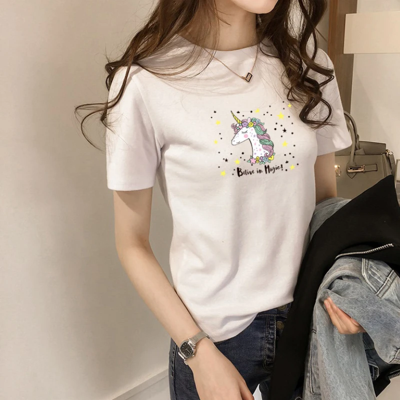 White short-sleeved t-shirt women's summer 2021 new self-cultivation wild half-sleeved t-shirt cartoon clothes ins tide
White short-sleeved t-shirt women's summer 2021 new self-cultivation wild half-sleeved t-shirt cartoon clothes ins tide