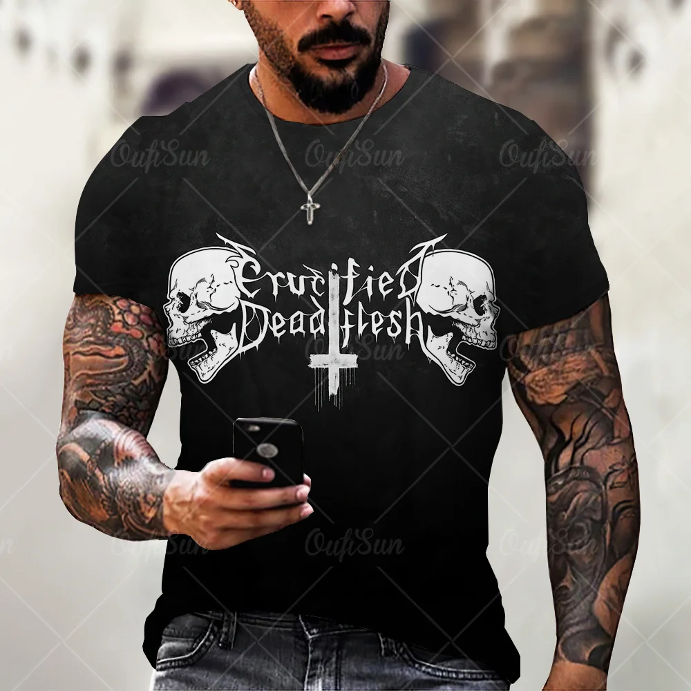 Best selling skull 3D printed men's T-shirt casual oversized short-sleeved shirt European and American streetwear hip-hop O-neck
Best selling skull 3D printed men's T-shirt casual oversized short-sleeved shirt European and American streetwear hip-hop O-neck
